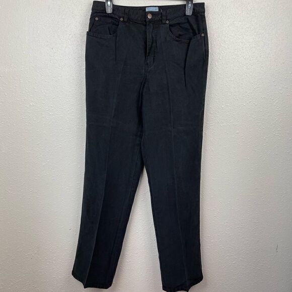 Vintage SO Blue Sigrid Olsen Black Pants Size 10 - Picture 1 of 5